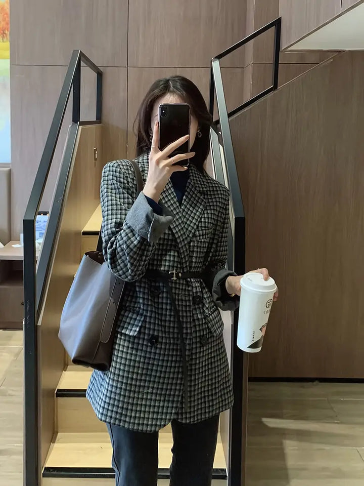 Lily™ - Stylish Plaid Blazer