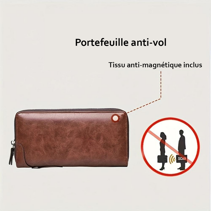 Porte-monnaie zippé RFID Holden