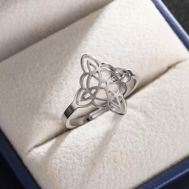 Bague Ajustable "Protection Éternelle" - Noeud de Sorcière