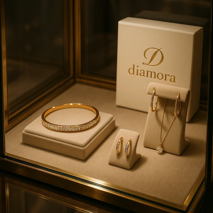 Vintage Ringset i Guld & Silver med Zirkoner