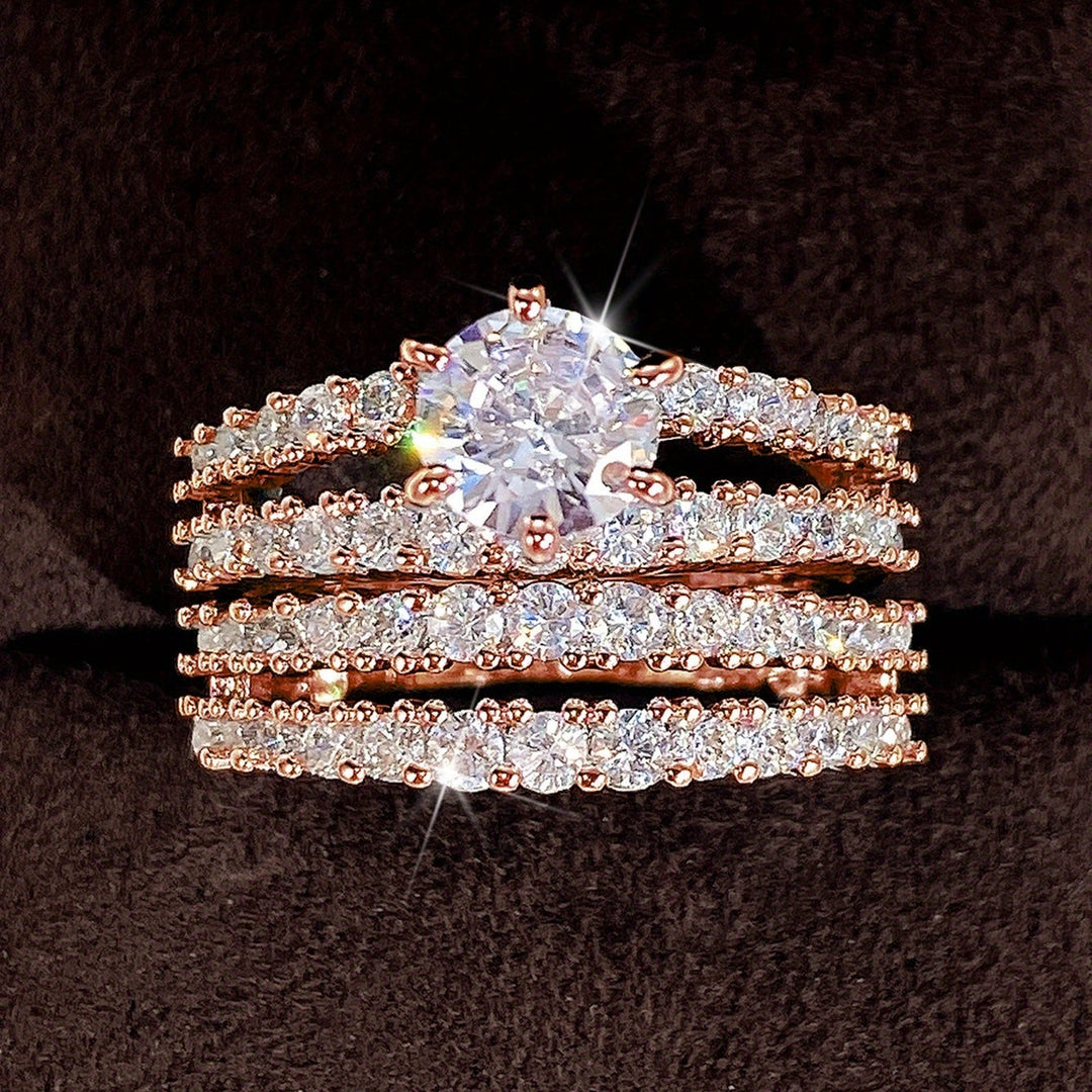 2-pack ringar med zirkonia