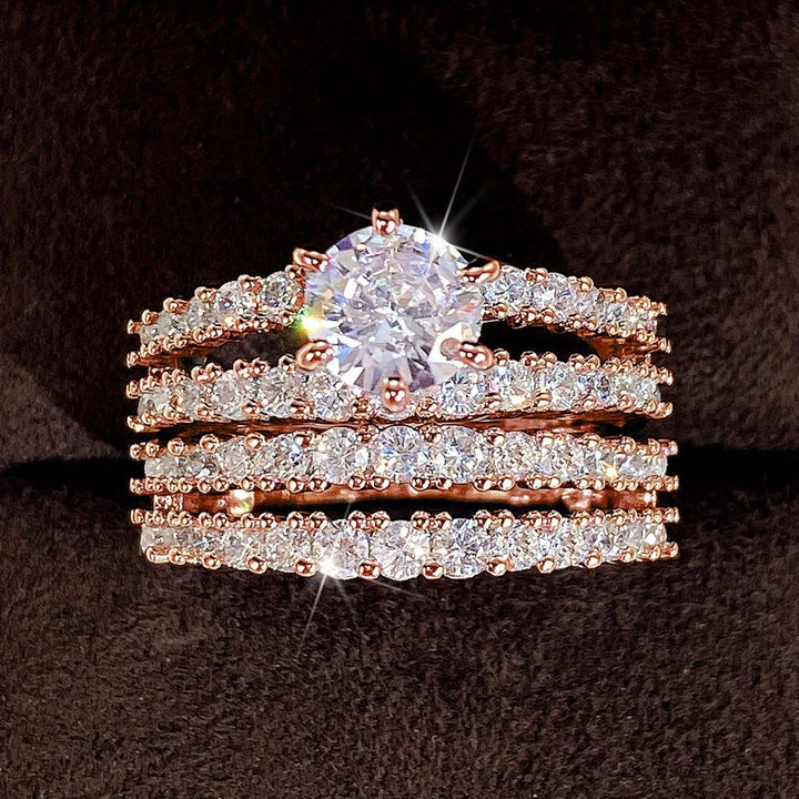 2-pack ringar med zirkonia