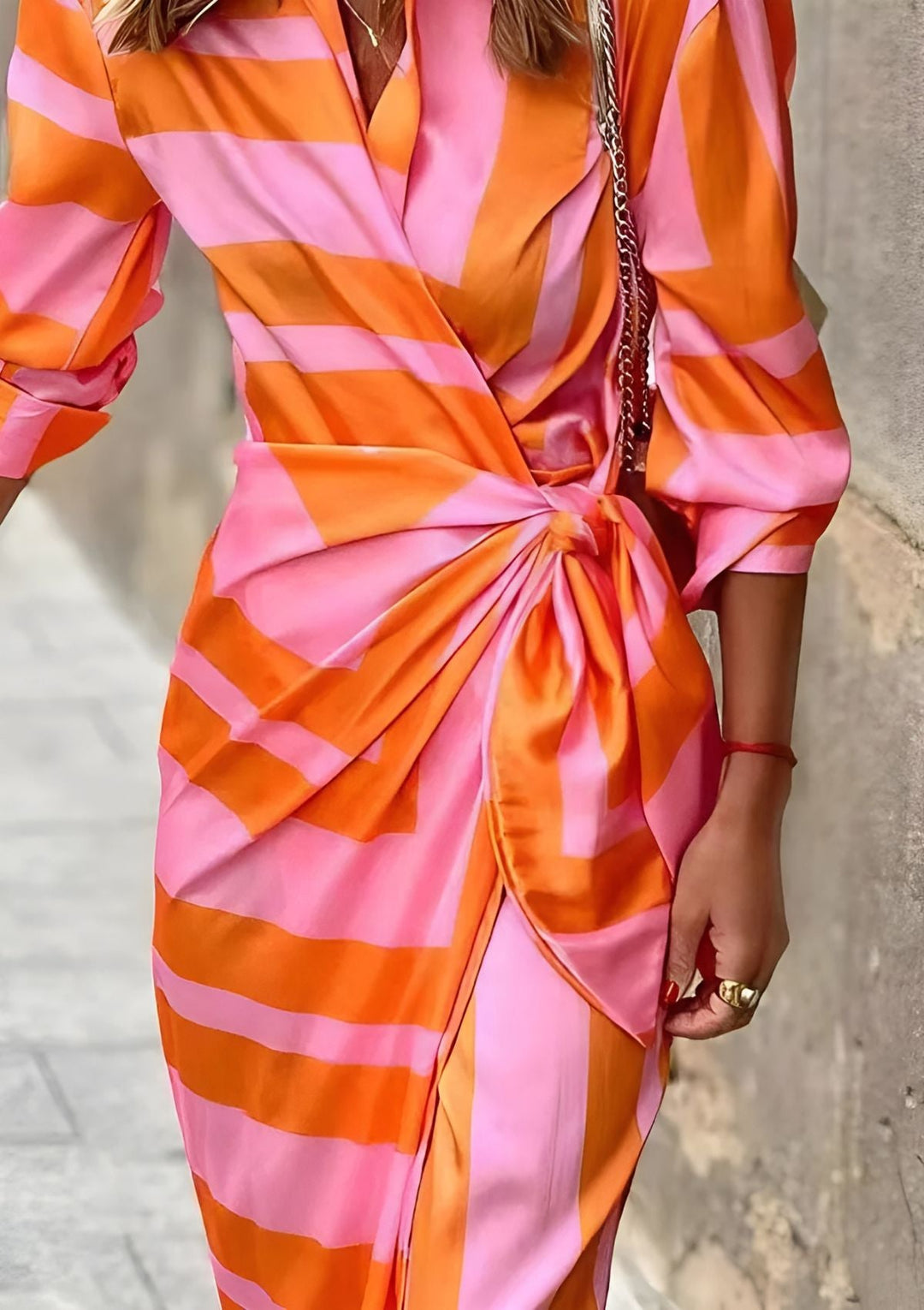 Sunset Bloom Shirt Dress