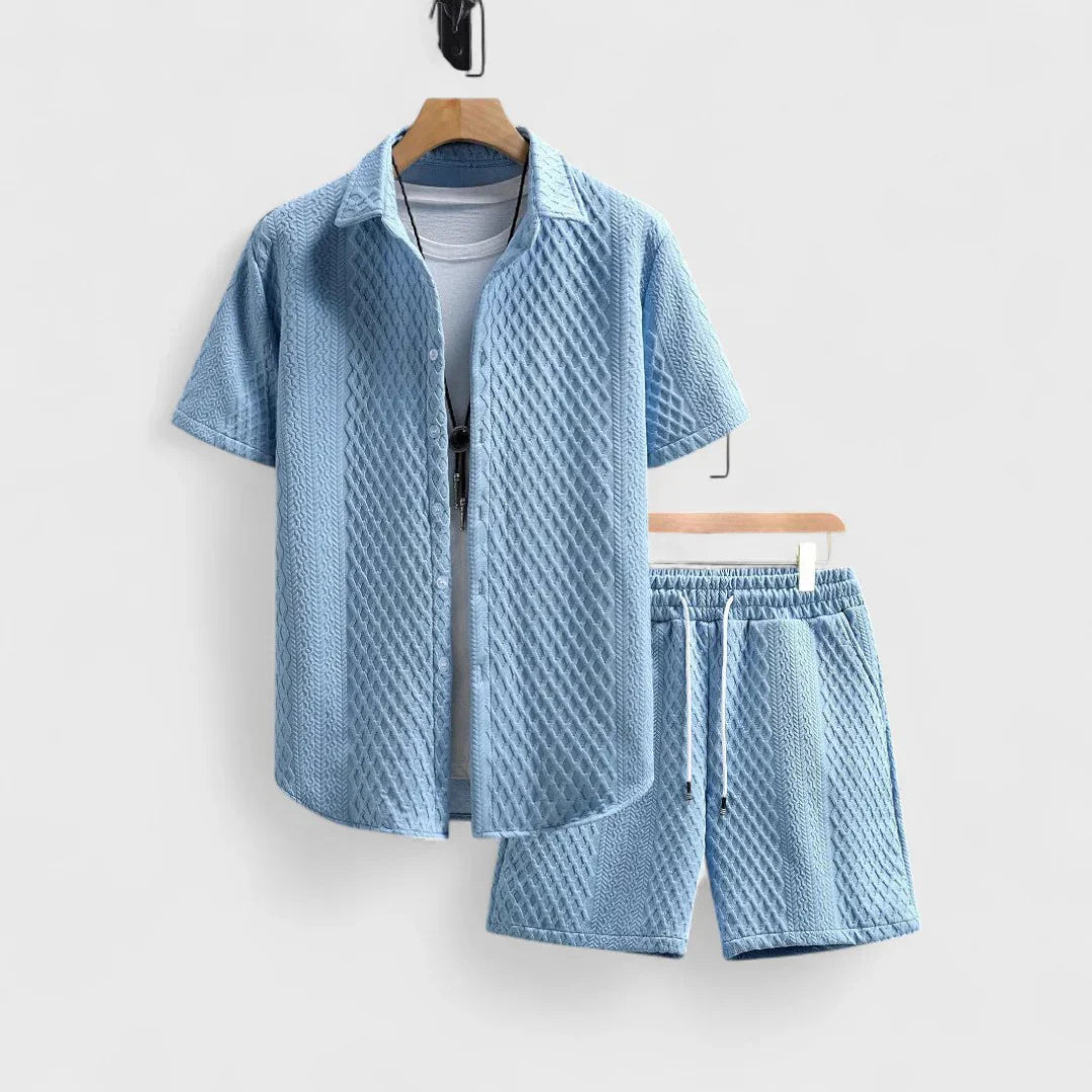 Elias | Sommarset i Strukturvävd Bomull