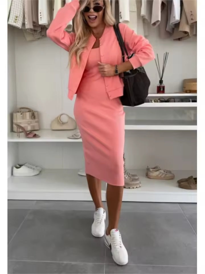 Valerie™ | Cozy Rib Midi & Bomber Set