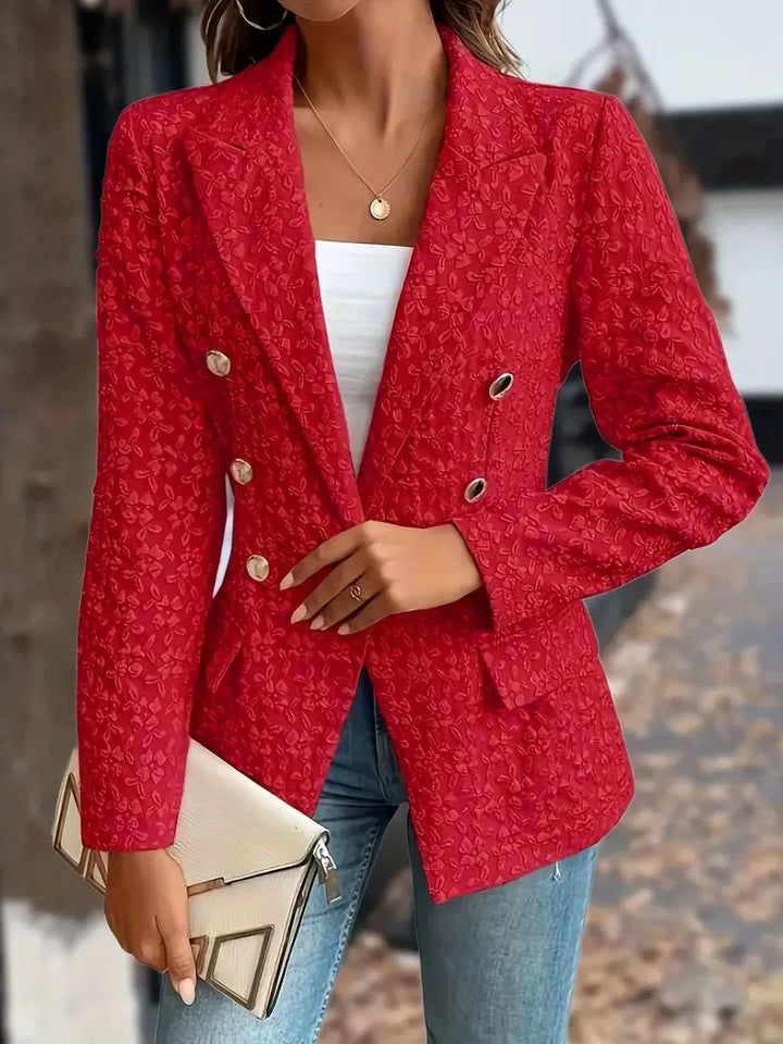 Savannah™ - Stylish Double Breasted Pockets Vintage Blazer
