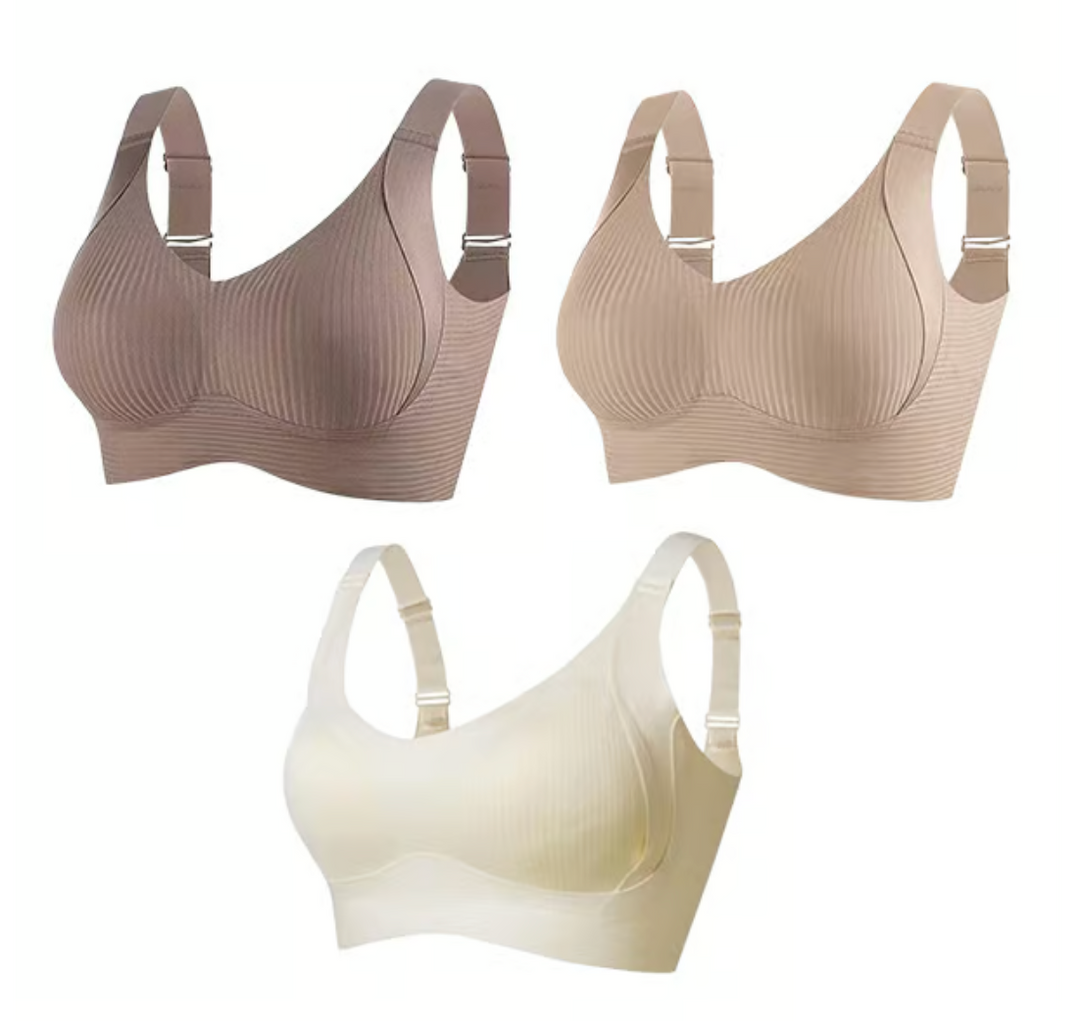 Amelia | 3-Pack Wireless Comfort Bras – Buy 2, Get 1 Free