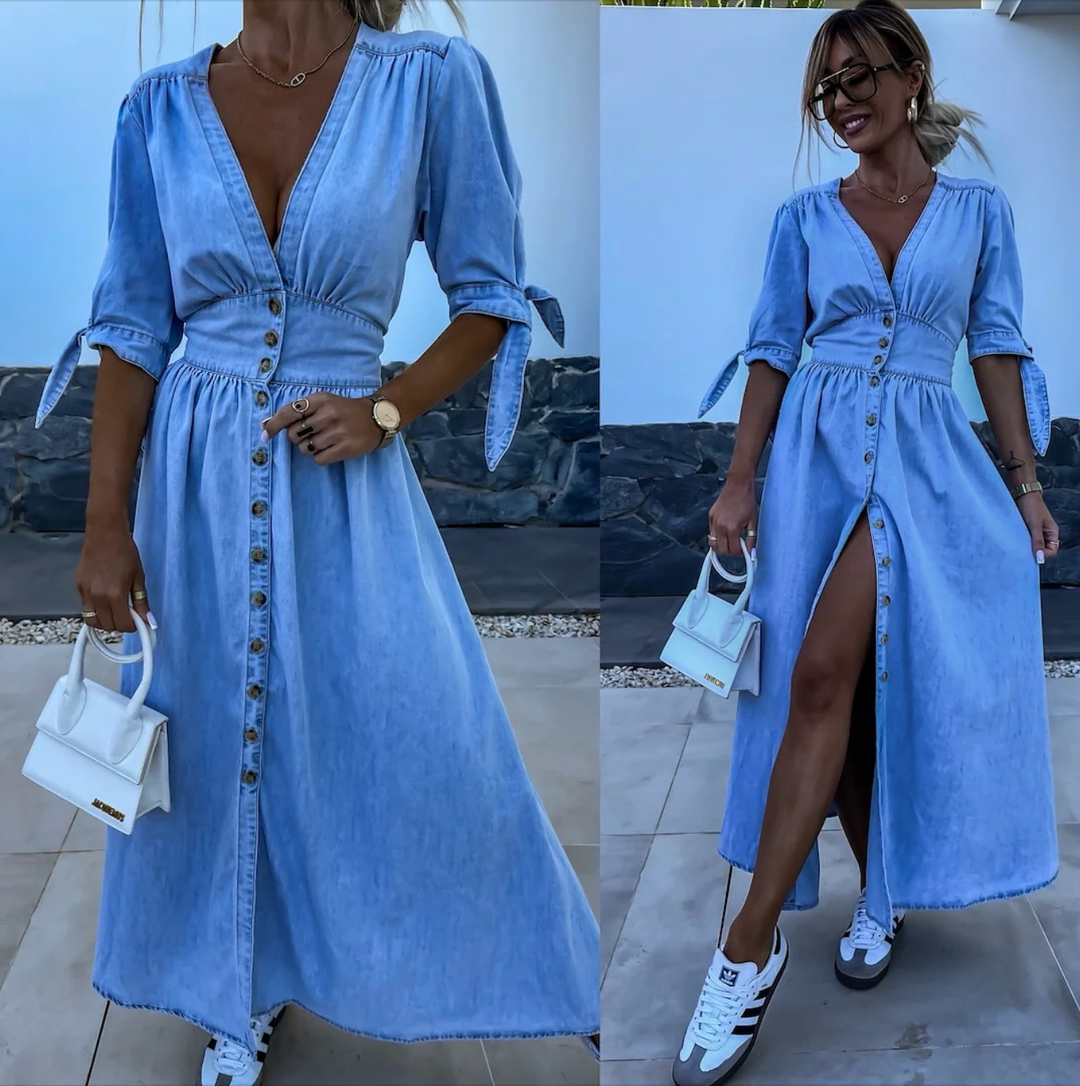 Ella™  | Radiant denim dress