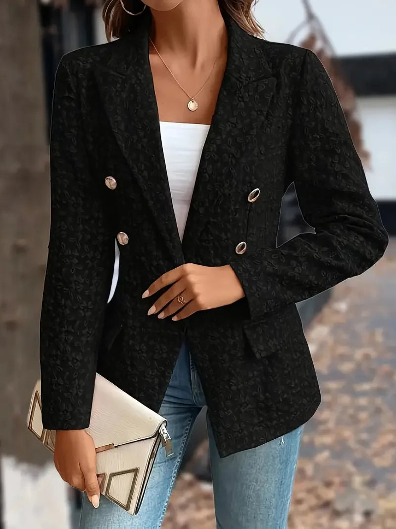 Savannah™ - Stylish Double Breasted Pockets Vintage Blazer