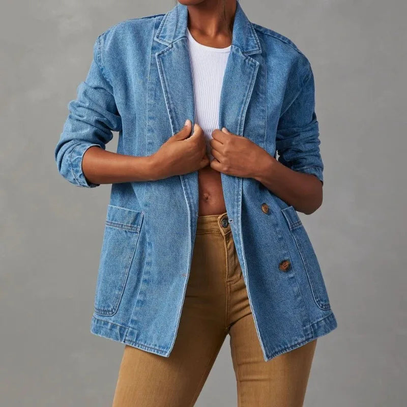 Ella™ - Stylish Denim Blazer Jacket