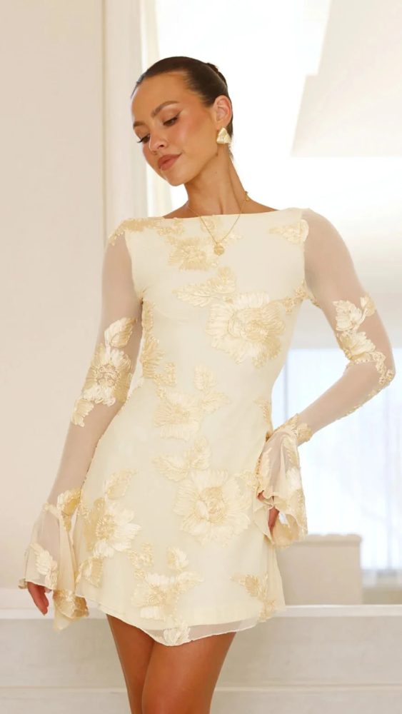 Nadia - Long Sleeve Mini Dress