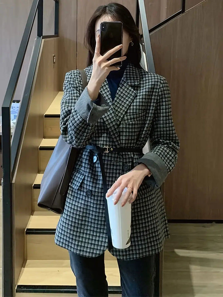 Lily™ - Stylish Plaid Blazer