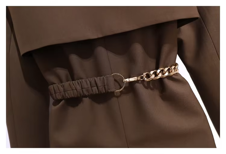 Layla™ - Chic Chain Belt Blazer