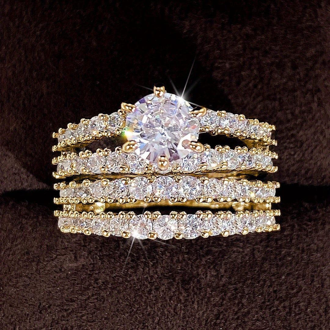 2-pack ringar med zirkonia