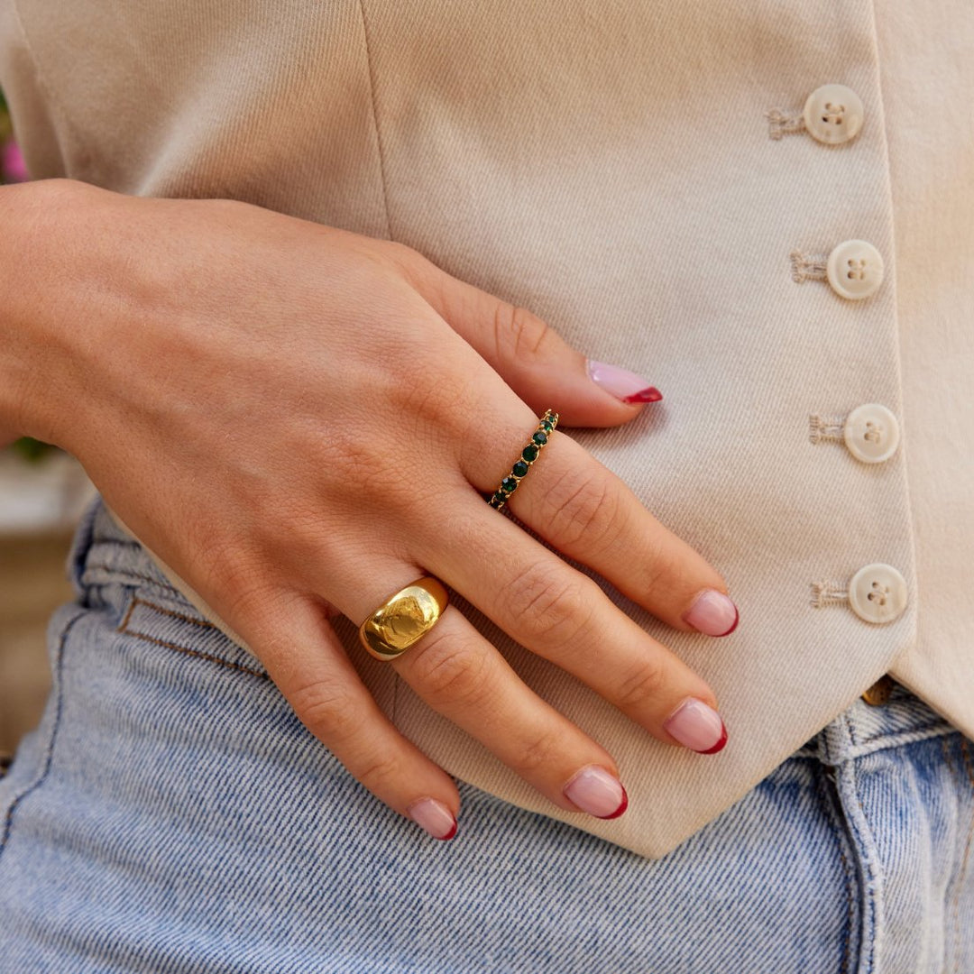 Emerald beauty 18K kristallring