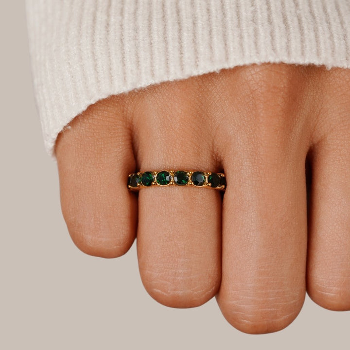 Emerald beauty 18K kristallring