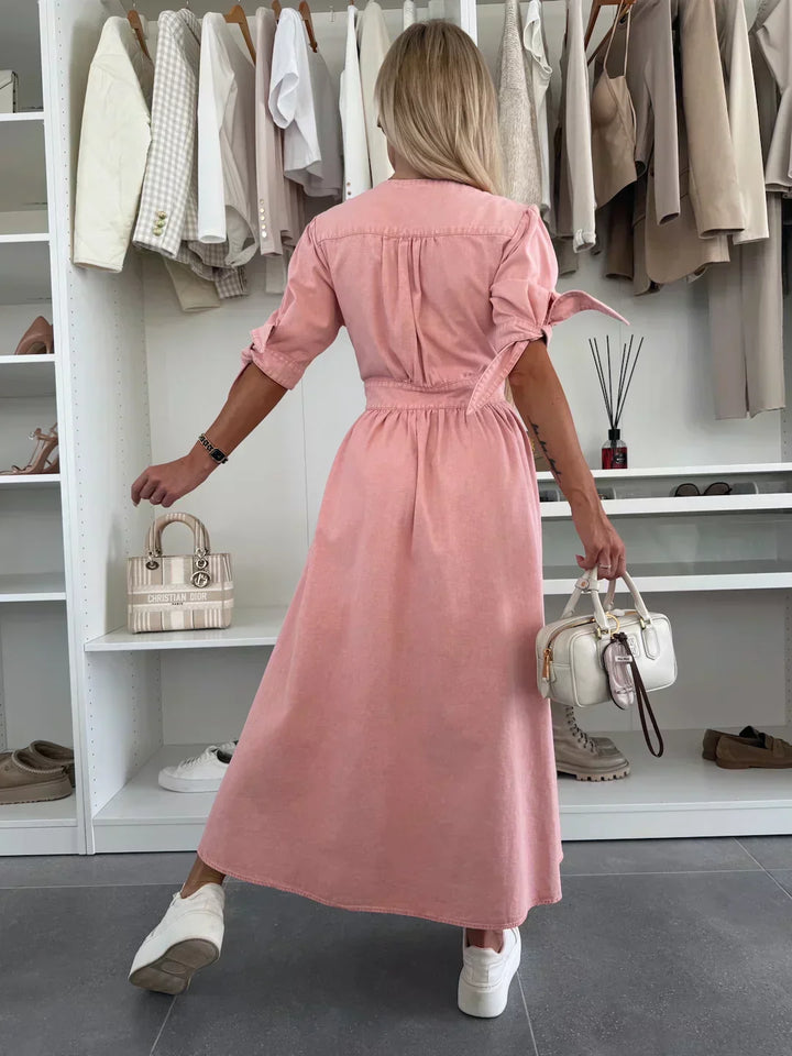 Ella™  | Radiant denim dress