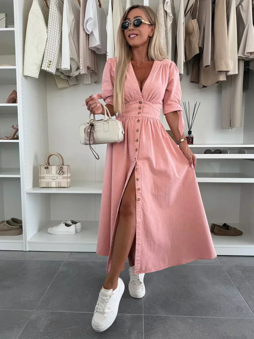 Ella™  | Radiant denim dress