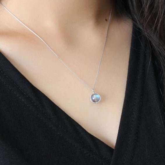 Halsband "Fin Pärla" i Labradorit